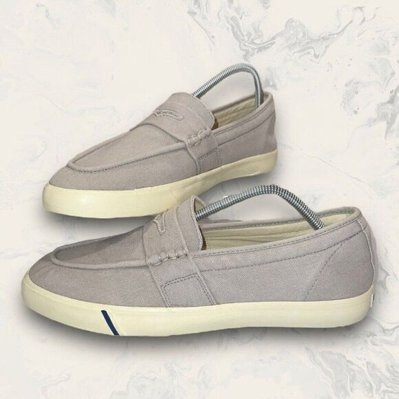 Johnnie- O Sloafer Slip On Moc Toe Penny Loafers Gray Beige Men’s Size 10.5M - Picture 1 of 8